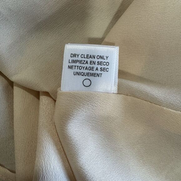 Lavender Brown Dress Smocked Long Sleeves Elastic Waist Tiered Floral Medium EUC - Picture 15 of 15